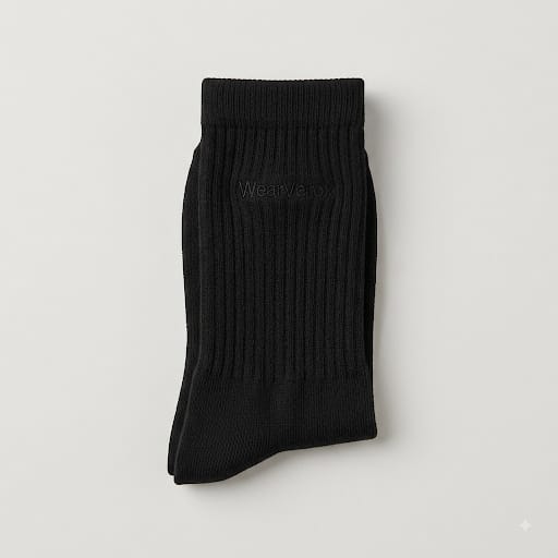 WearVerox Essential Ribbed Crew Socks