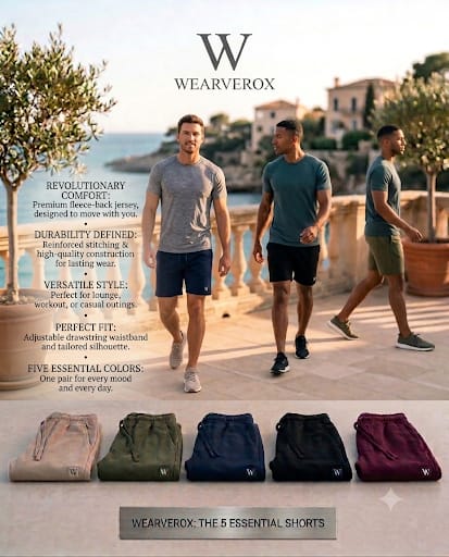 WearVerox Essential Fleece Lounge Shorts